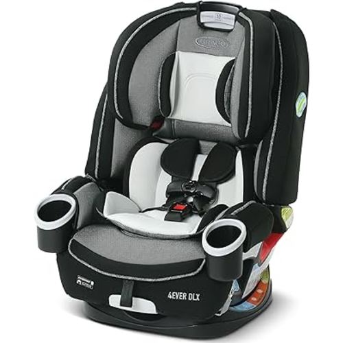Graco 4Ever DLX 4-in-1 Car Seat, Grey, Infant to Toddler Car Seat, with 10 Years of Use, Rear-facing, Forward-facing and Booster Modes, Safe, Comfortable and Convenient
