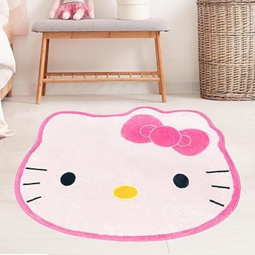 Super Soft Kitty Rugs Cute Area Rug for Room Decor Girls Bedroom Decoration Cashmere Mat