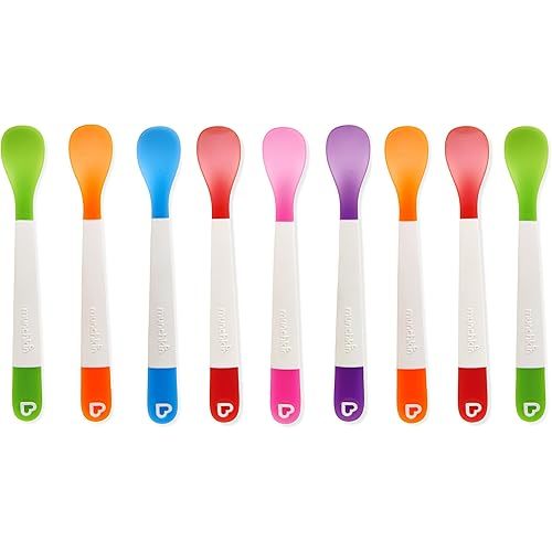 Munchkin 9 Piece Lift Infant Spoons, Colors Vary