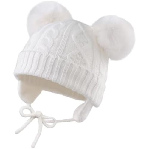 JANGANNSA Cute Knitted Boys Girls Christmas Beanie Warm Earflap Winter Hat Infant Toddler Baby Beanie