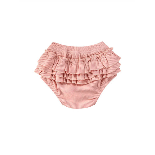 TheFound Newborn Baby Girl Bloomers Diaper Cover Shorts Ribbed Ruffle Bubble Shorts Nappy Underwear Panty