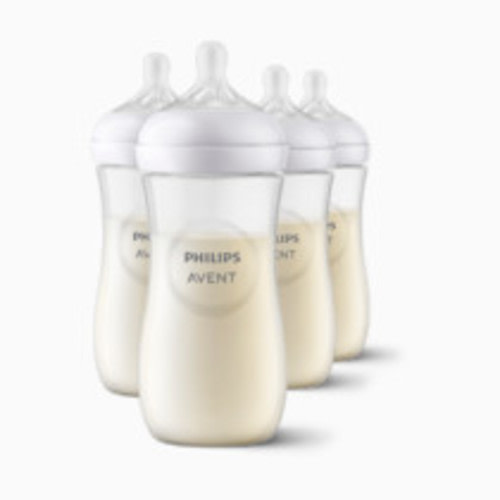 Philips Avent Natural Baby Bottle with Natural Response Nipple - Clear, 11 Oz, 4