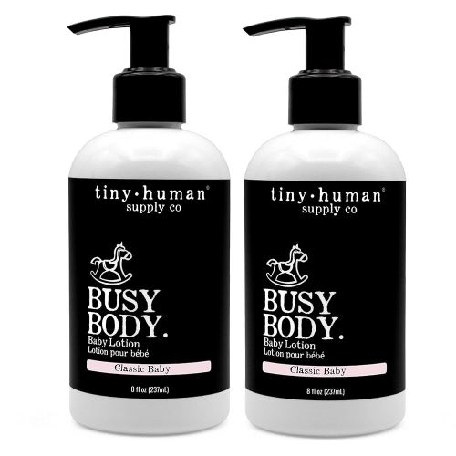 Busy Body Baby Lotion 8oz, 2 Pack, Classic Baby, Natural Ingredients, No Added Dyes, Parabens or Phthalates