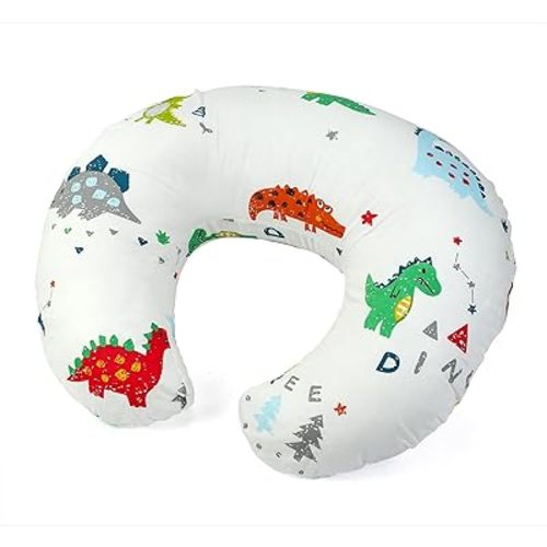 Nursing Pillow,Breastfeeding Pillows for Mom, Easy Clean Removable Cover, Breast Feeding Pillow with Breathable Filling, Tummy Time, Sitting Support (Dinosaur Printing)
