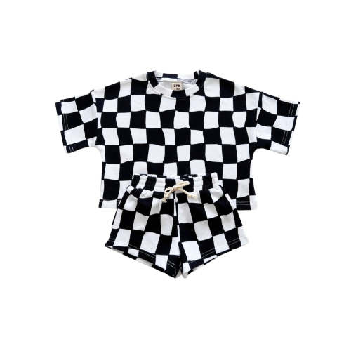 Shorts Set | Wavy Checkered