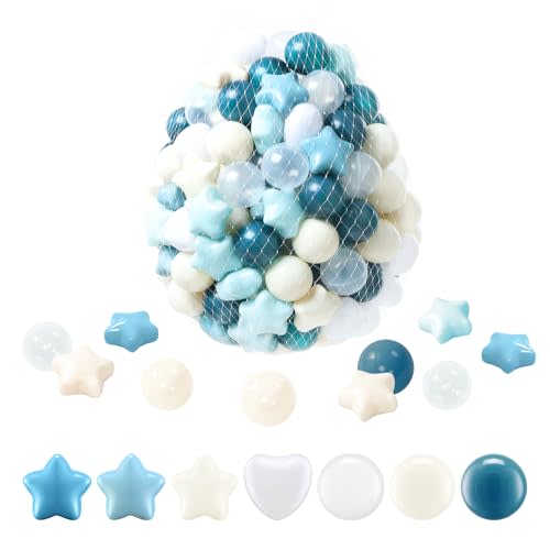 FHRILEK Ball Pit Balls-Star Ball Pit Balls for Kids,Plastic Balls for Ball Pit, Crush Proof Play Balls BPA Free Non-Toxi