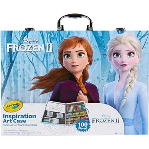 Crayola Frozen 2 Inspiration Art Case, 100 Art & Coloring Supplies, Gift for Kids, Ages 5, 6, 7, 8