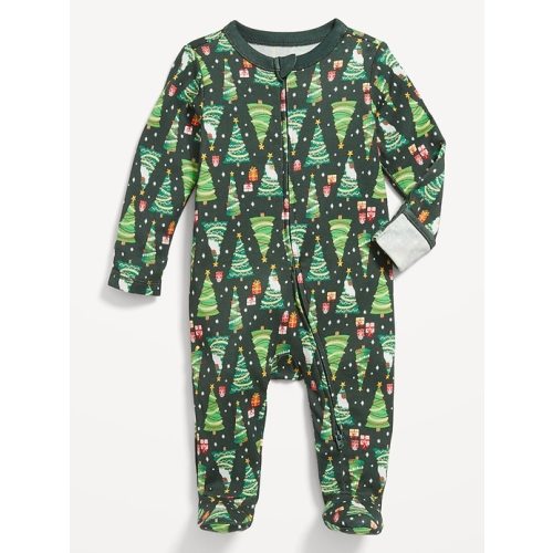 2-Way-Zip Printed Sleep & Play Footed One-Piece for Baby