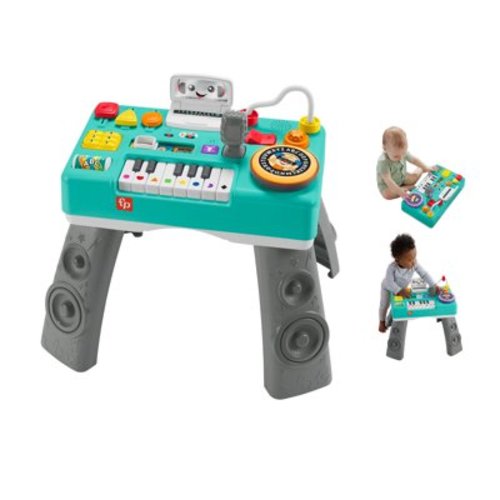 Fisher-Price Busy Musical Infant DJ Activity Table, Sound Play Center for Baby & Toddler Toys 6-36 months