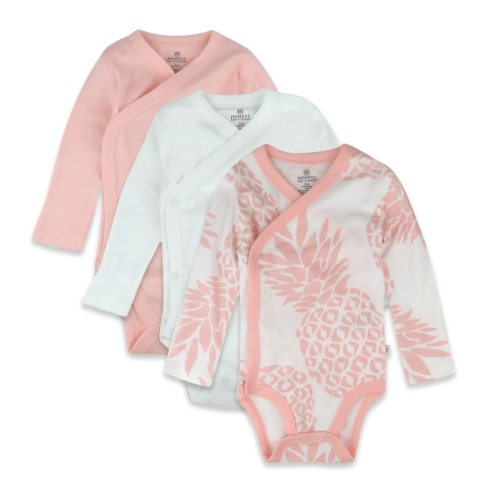 3-Pack Organic Cotton Long Sleeve Side-Snap Bodysuits | Honest Baby Clothing