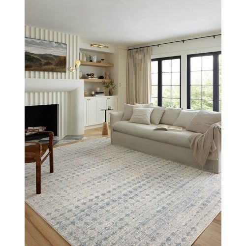 Loloi Kamala Collection KAM-04 Sky/Dove 5'-3" x 7'-9" Area Rug