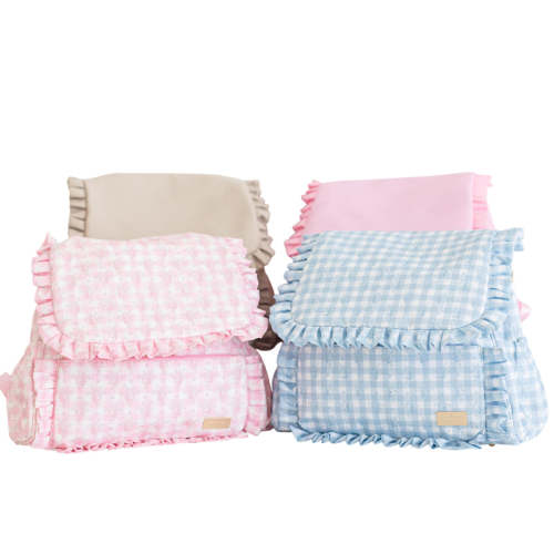 Ruffled Nylon Diaper Bag