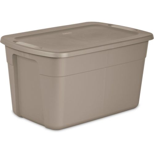 30gal Storage Tote Gray - Room Essentials™: Large Plastic Storage Bin With Lid, Stackable & Portable, 120l Capacity