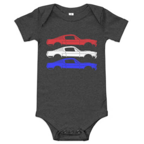 1965 GT350 Stang American Classic Car Patriotic Theme Baby onesie one – Racing Roots