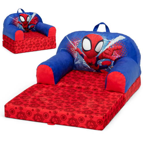 Free Shipping! Delta Children Spidey and His Amazing Friends Cozee Buddy Flip-Out Toddler Chair Blue