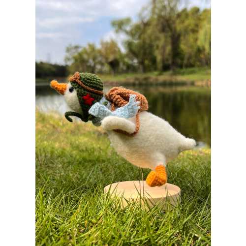 Goose Toy | Flying Goose Pilot| Cute Amigurumi Goose| Handmade Birthday Gift| Christmas Gift| Gift for Kids