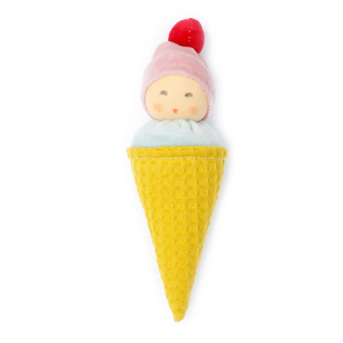 Nanchen Natur Organic Doll Rattle · Ice Cream Cone | Acorn Toy Shop