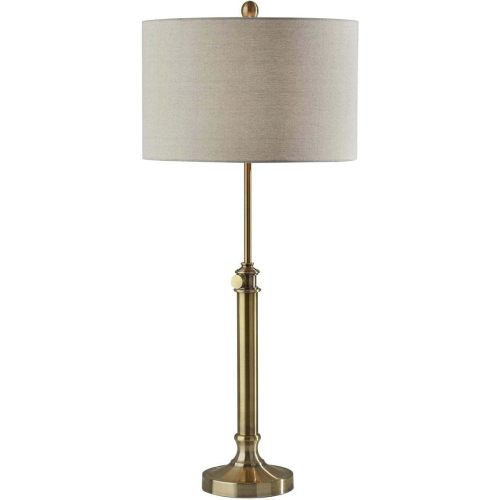 Adesso Home SL1165-21 Transitional Table Lamp from Barton Collection in Brass - Antique Finish, 15.00 inches