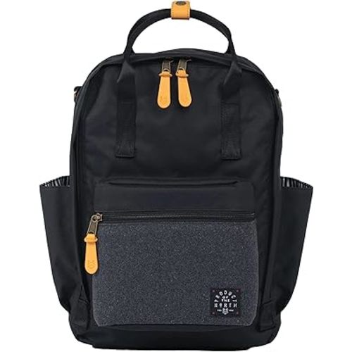 Elkin Sustainable Diaper Bag Backpack - Black