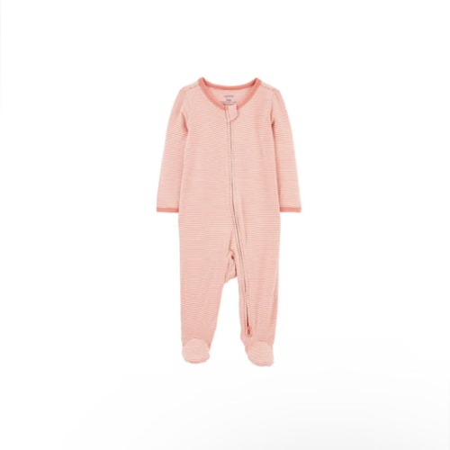 Zip-Up PurelySoft Sleep & Play - Salmon (9M)