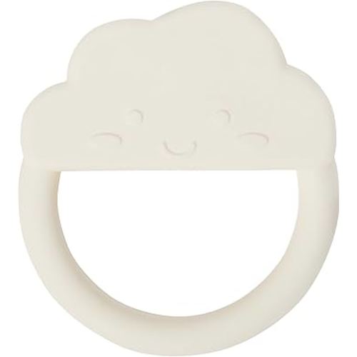 C.R. Gibson 100% Food Grade Silicone Cloud Baby Teether for Infants, 2.75" x 4.25", Multicolor