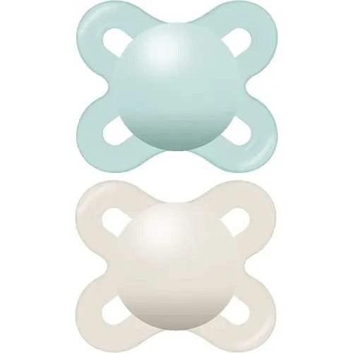 MAM Original Start Matte Newborn Baby Pacifier, Best Pacifier for Breastfed Babies, Sterilizer Case, Unisex, 0-3 Months (Pack of 2)