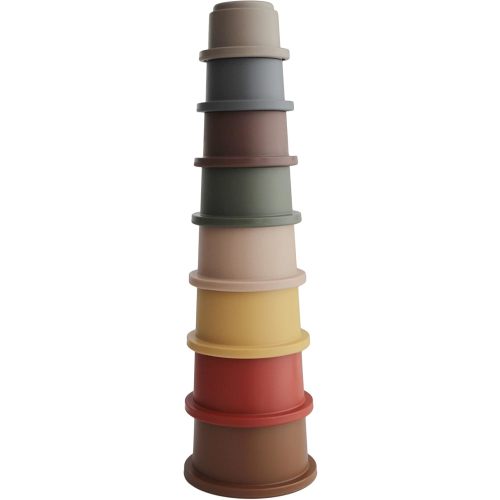 mushie Stacking Cups Toy | Made in Denmark (Retro)