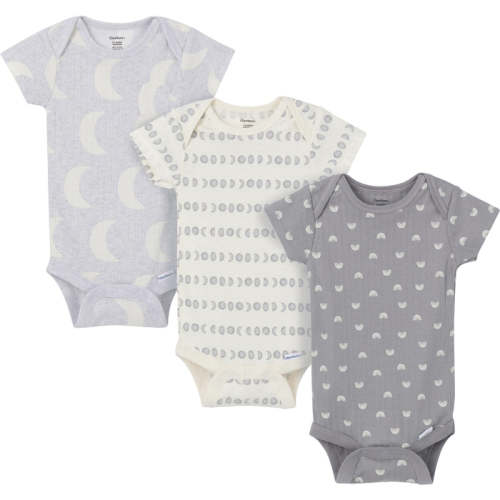 Gerber 3 Pack Grey Moon Bodysuit Set — buybuy BABY