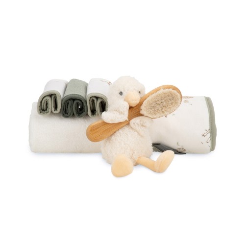 The Little Linen Co. Bath Gift Fuzzy Duck