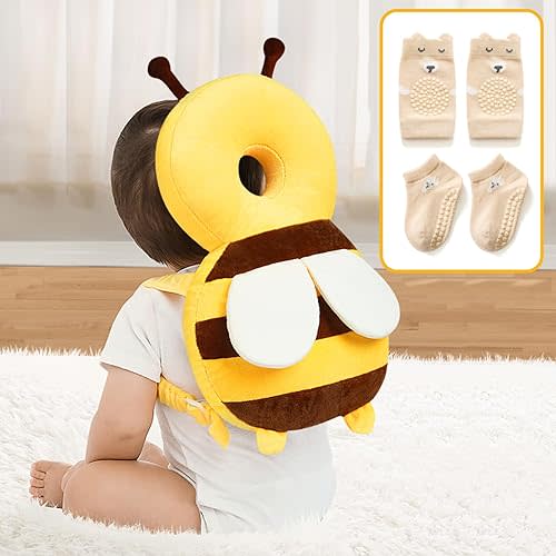 Baby Head Protector Backpack - Bee