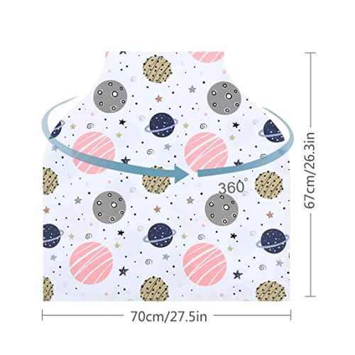 Nursing Cover Breastfeeding Scarf - Baby Car Seat Covers, Infant Stroller Cover for Girls and Boys by YOOFOSS (Star)