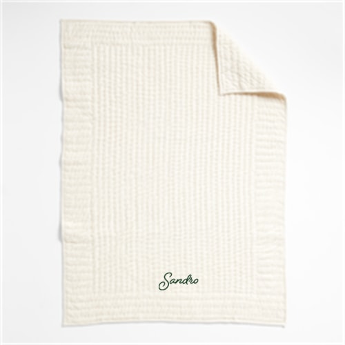 Personalized Baby's First Natural Organic Jersey Baby Crib Quilt