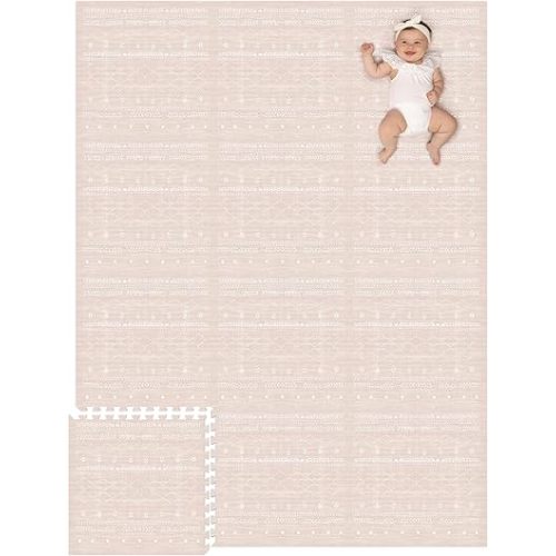 Lillefolk Baby Foam Play Mat - Baby Playmat | Tiles Interlocking Mat - Foam Baby Mat for Babies & Toddlers - Non Toxic Play Mat for Baby Tummy Time Mat (Extra Large Size 6x8 ft (12 Tiles), Dusk
