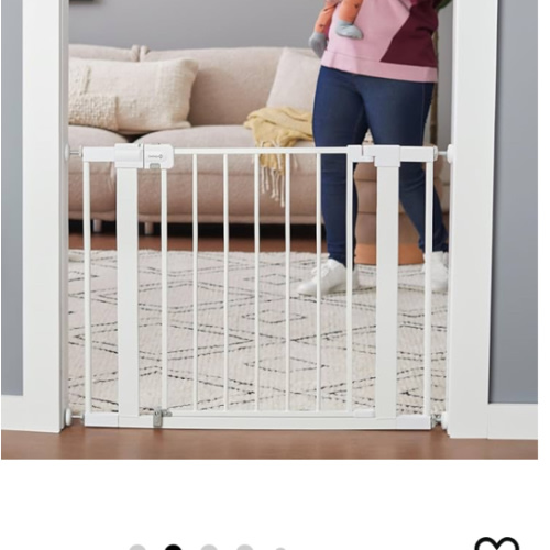 Safety 1st Easy Install Walk Thru Baby Gate for Doorway With Door, Dog Gates, Fits 29"-38", Easy Install 28" Tall, White