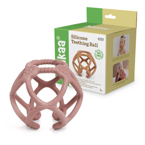3-in-1 Teething Ball, Soothing, Sensory Play & Promotes Fine Motor Skills - 100% Food Grade Silicone