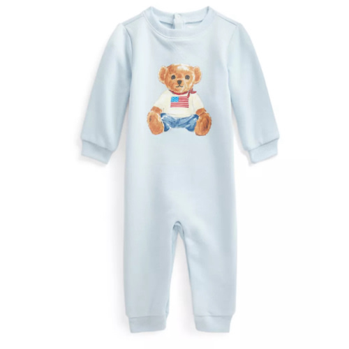 Ralph Lauren Childrenswear Baby Boys Polo Bear Fleece Coveralls | Belk