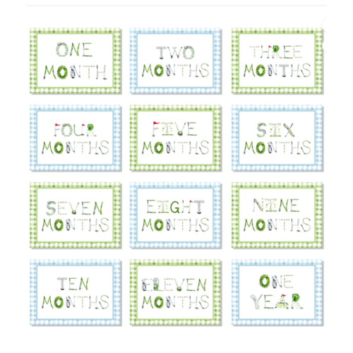 Baby Milestone Cards: Golf Set