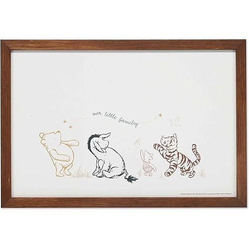 Disney Winnie the Pooh Our Little Family Framed Wood Wall Decor - Adorable Winnie the Pooh Wall Art for Home Decor