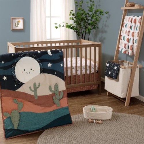 The Peanutshell Crib Bedding Set for Baby Girls & Boys - Joshua Tree, 5 Pieces