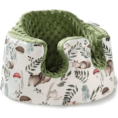 Seat Cover Compatible with Bumbo Seat and Nuby Seat, Breathable Baby Seat Cover,Soft Floor Seat Cover for Baby Girl Boy, Anti-Slip, Cover Only, Forest