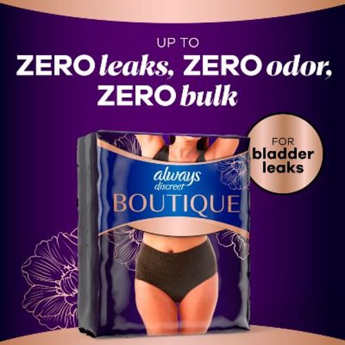 Always Discreet Boutique Black Maximum Underwear