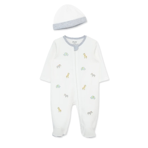 Safari 2-Way-Zip Footed One-Piece & Hat