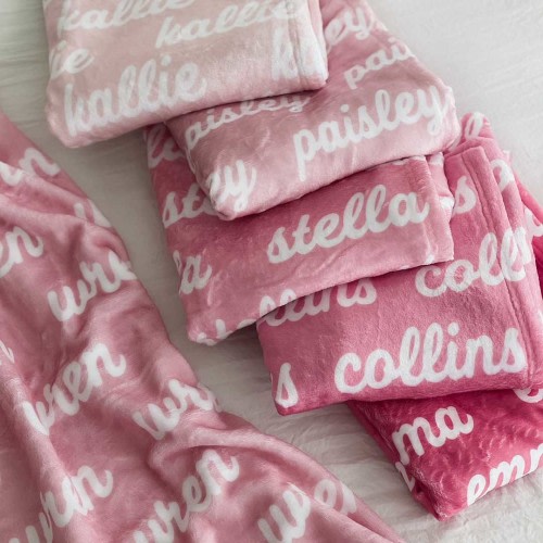 Perfectly Pink Personalized Color Blanket
