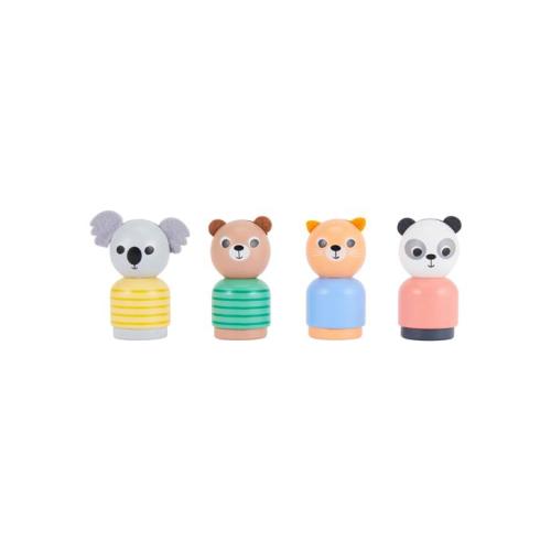 4 Piece Wooden Animals - Assorted - Miscellaneous
