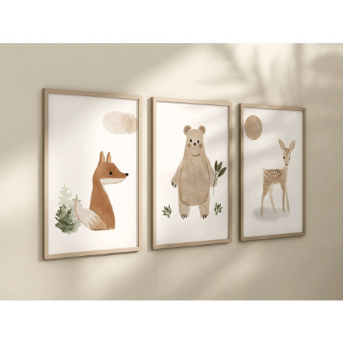 Boho Nursery Decor, Gender Neutral Nursery, Woodland Nursery, Animal Prints, Forest Animal Prints, Boho Prints, Baby Decor, Nature Nursery