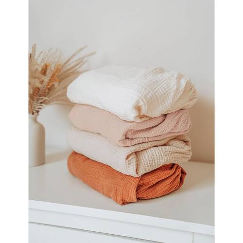 Muslin Fitted Crib Sheets %100 Organic Cotton | Custom Sizes | Super Soft And Breathable Gauze