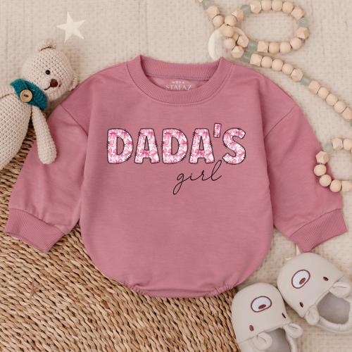 Dada's Girl Newborn Bubble Romper,Daddy's Bestie Baby Clothes, First Father's Day Gift, Pregnancy Reveal, Baby Shower Outfit for New