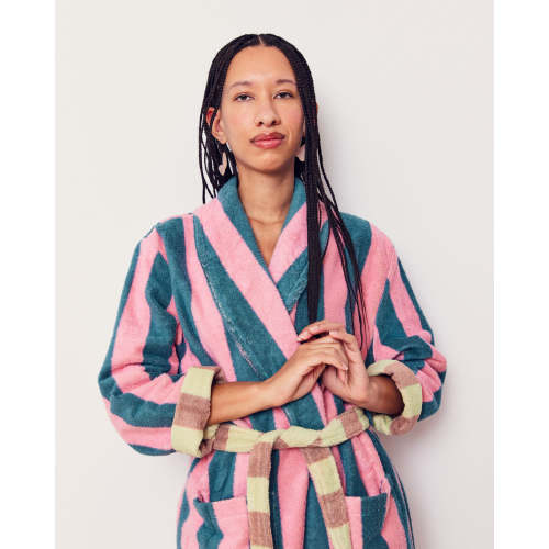 Martine Stripe Bathrobe | Dusen Dusen