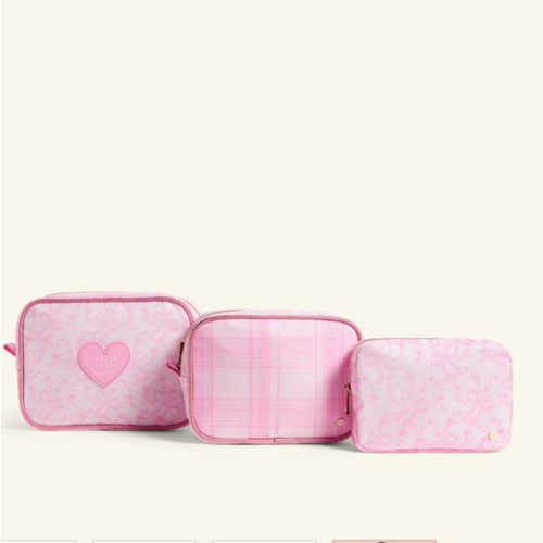 STATE Bags | STATE x LoveShackFancy Travel Pouch Set Nylon Pink Vanilla