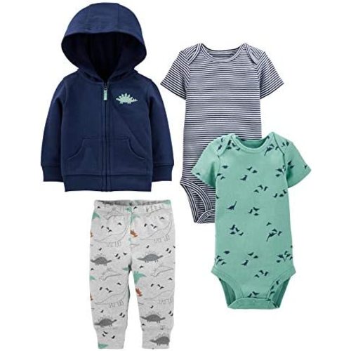 Simple Joys by Carter's Baby-Boys 4-Piece Fleece Jacket, Pant, and Bodysuit Set